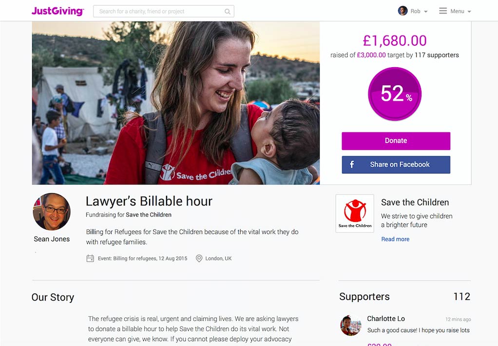 JustGiving Fundraising Page