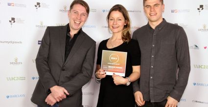 A small group of the Watb Team at the Surrey Digital Awards 2018