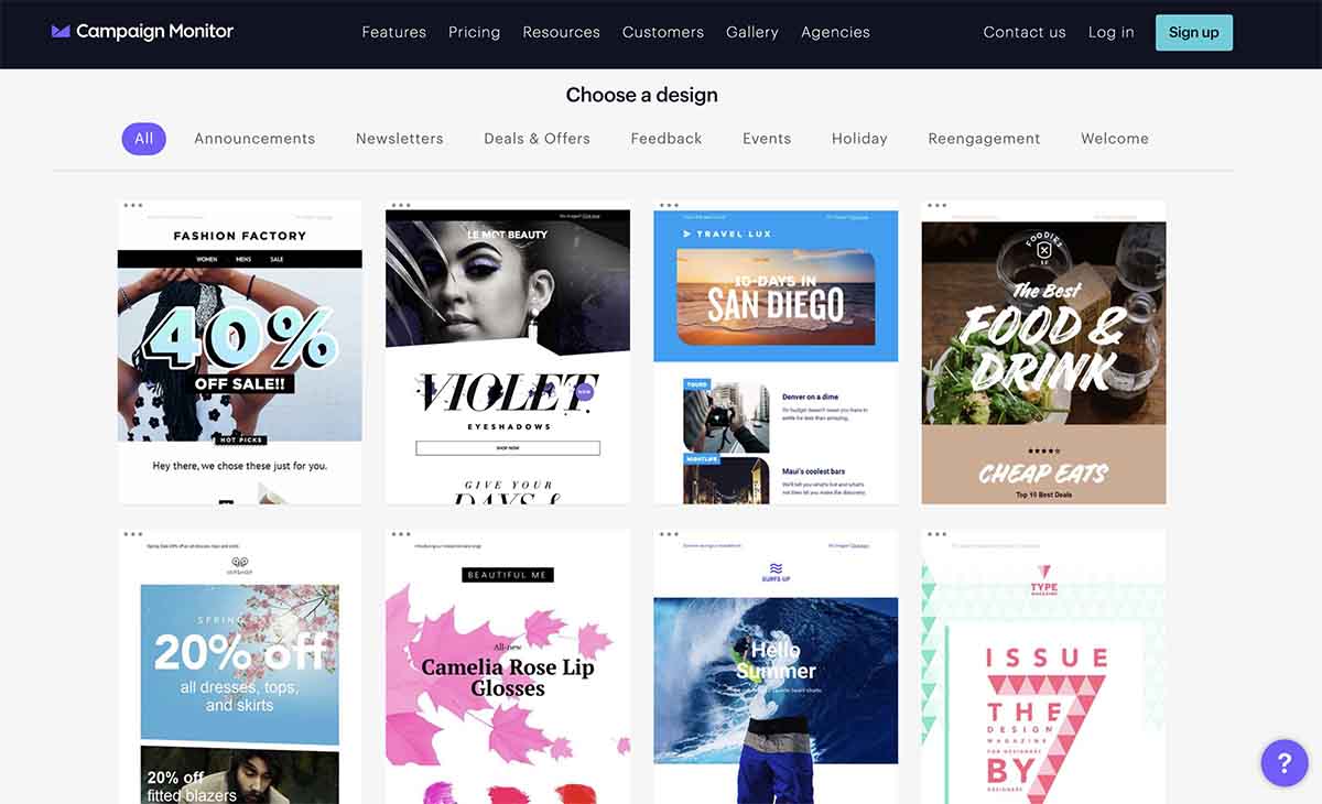 Email templates on Campaign Monitor