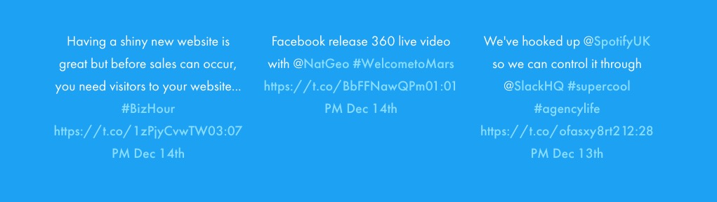 Social Media examples