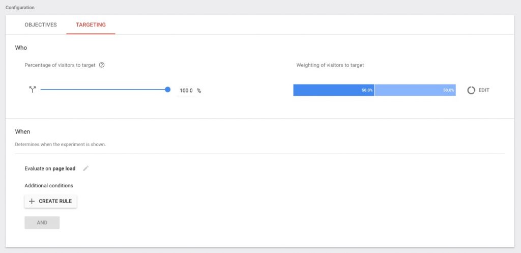 Google Optimize Targeting