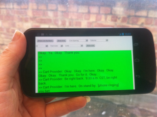 Remote Speech to Text display