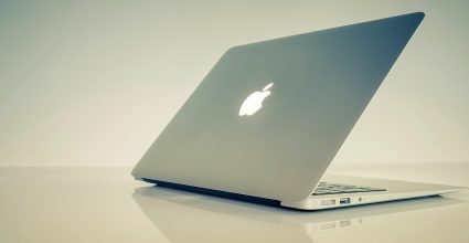 A semi closed laptop 